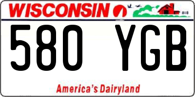 WI license plate 580YGB