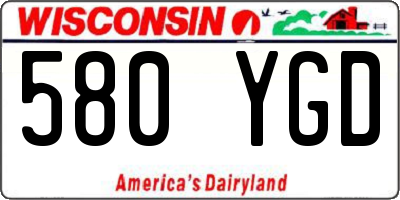 WI license plate 580YGD