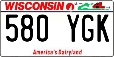 WI license plate 580YGK