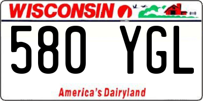 WI license plate 580YGL