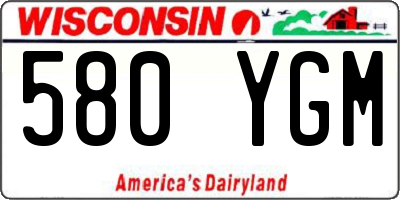 WI license plate 580YGM