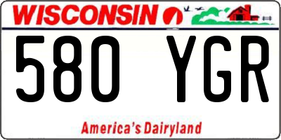 WI license plate 580YGR