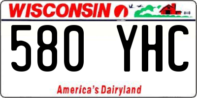 WI license plate 580YHC