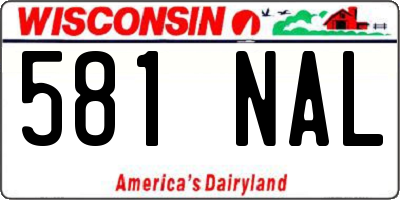 WI license plate 581NAL