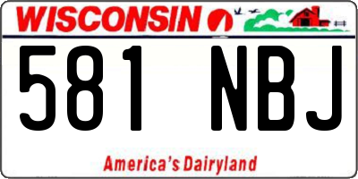 WI license plate 581NBJ