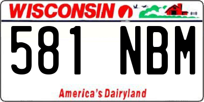WI license plate 581NBM
