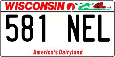 WI license plate 581NEL