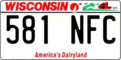 WI license plate 581NFC