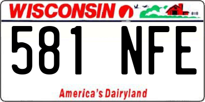 WI license plate 581NFE