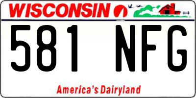 WI license plate 581NFG
