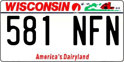 WI license plate 581NFN