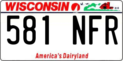 WI license plate 581NFR