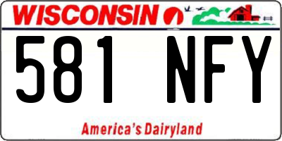WI license plate 581NFY
