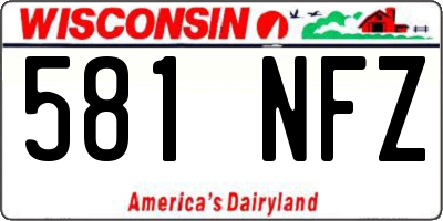 WI license plate 581NFZ