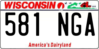 WI license plate 581NGA