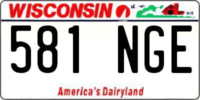 WI license plate 581NGE
