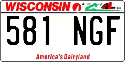 WI license plate 581NGF