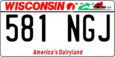 WI license plate 581NGJ