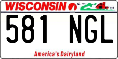WI license plate 581NGL
