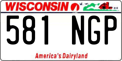 WI license plate 581NGP