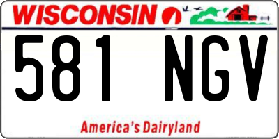 WI license plate 581NGV