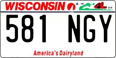WI license plate 581NGY