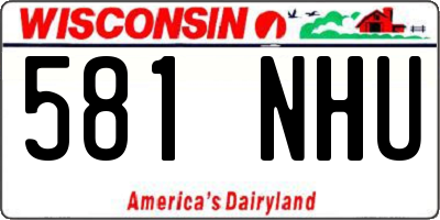 WI license plate 581NHU