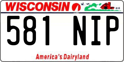 WI license plate 581NIP