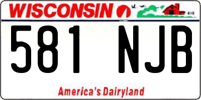 WI license plate 581NJB