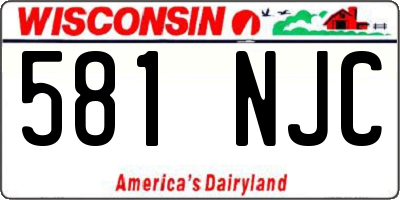WI license plate 581NJC