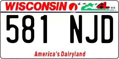 WI license plate 581NJD