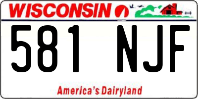 WI license plate 581NJF