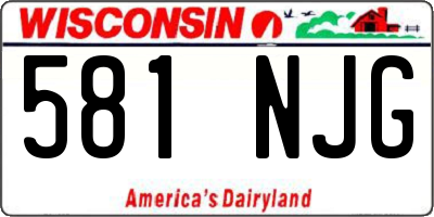 WI license plate 581NJG