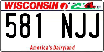 WI license plate 581NJJ