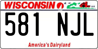 WI license plate 581NJL