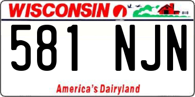 WI license plate 581NJN