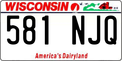 WI license plate 581NJQ