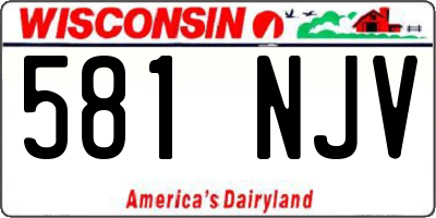 WI license plate 581NJV