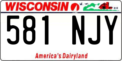 WI license plate 581NJY
