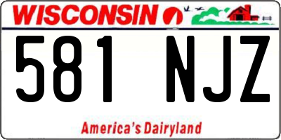 WI license plate 581NJZ