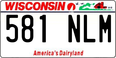 WI license plate 581NLM