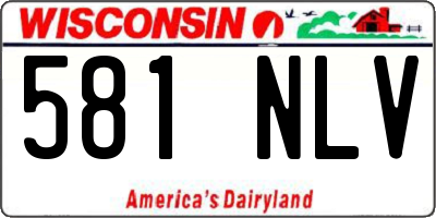 WI license plate 581NLV