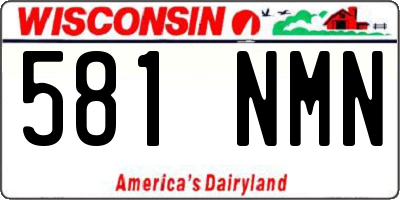 WI license plate 581NMN