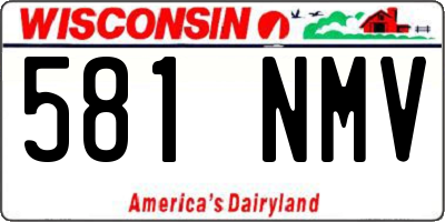 WI license plate 581NMV