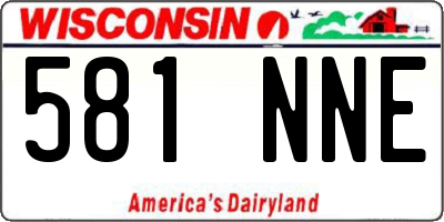WI license plate 581NNE