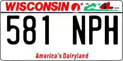 WI license plate 581NPH