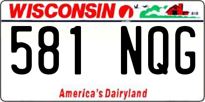 WI license plate 581NQG