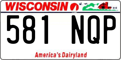 WI license plate 581NQP