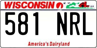 WI license plate 581NRL