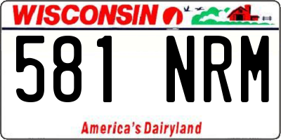 WI license plate 581NRM